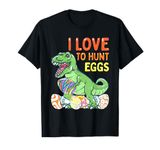 Easter Dinosaur T Rex Kids Boys Girls Egg Hunts T-Shirt