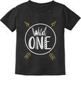 Tstars Wild One 1st Birthday Outfit Boy Girl 1 Year Old Gifts Baby Boys Shirt Black