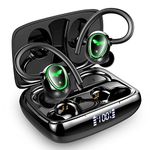 Wireless Earbuds, Wireless Headphones Running Bluetooth 5.3 Headphones with Dual Mic, Wireless Earphones Noise Cancelling Earbuds Sport Earhook IP7 Waterproof, 48H Stereo Headset, USB-C, LED Display