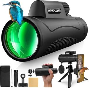 New 2025-80x100 Monocular Telescope High Powered for Smartphone High Definition Monoculars for Adults with Adapter/Tripod for Bird Watching Hiking Hunting Camping Traveling Outdoor Wildlife Viewing
