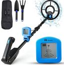 Metal Detector for Kids, Waterproof Kids Metal Detector, 7.4 Inch Search Coil with LCD Dispaly, 24 Inch to 35 Inch Adjustable Stem Buzzer, Vibration Sound, 2 Pounds Lightweight Easy to Use