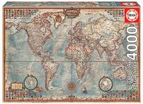 Educa 14827 - The World, Executive Map - 4000 pieces - Genuine Puzzle