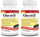 Glucocil–The Total Blood Sugar Optimizer, Normal Blood Sugar + Overall Wellness, See the Numbers & Feel the Difference, 1 Million+ Units Sold, Clinically Proven Ingredients, Trusted Since 2008, 2-Pack