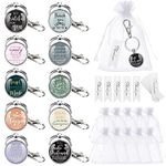 10 Pcs Thank You Personalized Keychain Gifts, Inspirational Quotes Keychain Bulk Gifts, Staff Appreciation Gifts with Organza Bags and Thank You Cards, 10 Gift ideas for Coworker Nurse Teacher