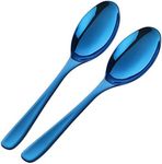 Bisda 2-Piece Stainless Steel 18 10 Serving Spoon (Blue)