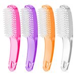Larbois Nail Brush for Cleaning Fingernails, 4Pack Handle Grip Nail Brushes Fingernail Brush for Cleaning Nail Scrub Brush for Toes and Nails Women Men (Color1)