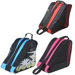 Roller Skate Bag,Adjustable Shoulder Strap Ice Skate Bags for Girls Boys and Adults,Large Capacity Breathable Skate Bags Fit Quad Skates, Inline Skates,Ice & Roller Skates and Most Skate Accessories