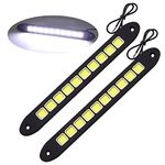 2PCS 10 Inch Daytime Running Light Strip,Rubber Flexible Universal 12V Car Replacement DRL LED Daytime Running Light 10COB Car Strip Light Turning Signal Lamp