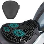 PhyiFlbey Universal Motorcycle Gel Seat Cushion,3D Honeycomb Shock Seat Honeycomb Cushion Motorcycle Cover Pressure Relief Ride Motorcycle Air Cushion,Shock Absorption Compatible with Any Model