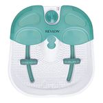 Revlon RVFB7031B Soothing Foot Bath Massager with Dual Foot Massage Rollers, Smart Heat, Bubbles, Anti-Splash Hood, For Warming Rolling Massage