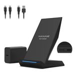 NANAMI 30W Max Wireless Charger, Fast Charging Stand with USB-A Port for iPhone 17 Pro Max/16/15/14/13/12/11/XR/XS, Phone Charger for Samsung Galaxy S26/S25 Ultra/S24/S23/S22/S21 (with PD Adapter)