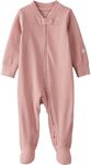 little planet by carter's Unisex-Baby Sleep and Play Made with Organic Cotton, Dusty Rose, 3 Months