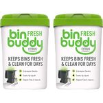 Bin Buddy Fresh Citrus 450g, Pack of 2 - Bin Freshener Deodoriser Powder, Leaves Your Bin Smelling Great - Suitable for Indoor and Outdoor Bins