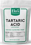 Tartaric acid (120g) by Elo’s Premium |100% All-Natural Food Grade Food Additive & Antioxidant| Packed In Canada| Non-GMO, Kosher and Halal Friendly, Gluten Free| Used As An Acidulant In Grape/Lime Drinks, Gelatin Desserts, Jams, Sour Candy, and More