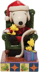 Enesco Peanuts by Jim Shore Figurine Père Noël Snoopy et Woodstock, 11 cm, multicolore
