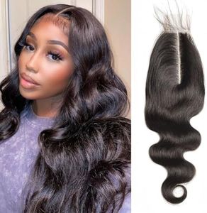Risbaer Brazilian 2x6 Lace Closure Body Wave Remy Human Hair Lace Closure with
