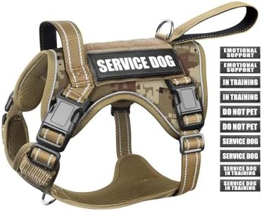 WINSEE Tactical Dog Harness, No Pull Dog Harness for Medium Large Dogs with Handle & Molle, Military Service Dog Vest Harness in Training Pet Harness for Small Dogs