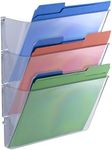 Officemate Wall Files, Letter/A4 Size, Clear, 3 Pack (21424)