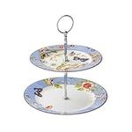 Aynsley CLAS20023 Cottage Garden 2 Tiered Cake Stand , 20.5 x 20.5 x 22 cm