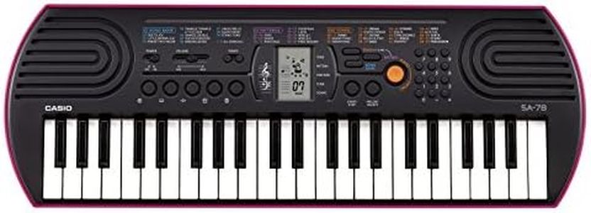 Casio SA-78 Mini 44 Keys keyboard in black and pink