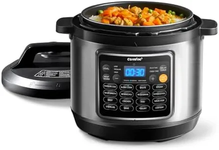 COMFEE’ 16 in 1 Electric Pressure Cooker Instant Multi Cooker Olla de Presion Non-Stick Pot Yogurt Maker Rice Cooker Slow Cooker Sauté Steamer 8 Quarts Stainless Steel