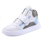 Bacca Bucci Streetology High-Top Streetwear Sneakers Casual Shoes For Men With Hook & Look Vamp Support Athletic-Inspired Shoes For Men Grey, 7 UK