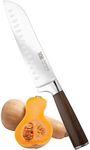 Portland by Taylor's Eye Witness Santoku Knife - Professional 18cm/7 inch Multi-Use Cutting Edge. Precision Taper Ground Blade. Stainless Steel Walnut Wood Effect Handle. 10 Year Guarantee.