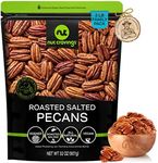 NUT CRAVINGS - Pecans Halves, Roasted & Salted, No Shell (32oz - 2 LB) Bulk Nuts Packed Fresh in Resealable Bag - Healthy Protein Food Snack, All Natural, Keto Friendly, Vegan, Kosher