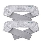 NEWGO®Head Ice Packs 2PCS Reusable Hot Cold Therapy with Plush Backing Head Ice Wrap for Migraine Relief, Headache, Tension, Sinus, Wisdom Teeth