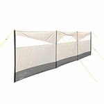 Eurohike Lightweight 3 Panel Wind Stop with Clear Windows, 5 Metre Windbreak for Camping, Waterproof Wind Break, Ideal for Camping or Trips to the Beach, Camping Equipment