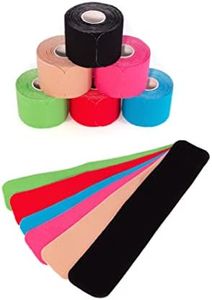 axion Kinesiology Tapes PRECUT Mix Set | 120 Pre-Cut Multicolored Sport Tape Strips 10 x 2 in - on 6 Rolls | Waterproof • Skin-Friendly • Elastic | Kinesiology Tapes Ideal for Sports