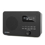 LEMEGA DR1S Portable DAB/DAB+ Digital Radio,Handheld FM Radio,DAB Radio with Bluetooth,Kitchen FM Radio,Dual Alarms, Clock,Snooze,40 Preset Stations,Headphones-Out,Mains powered and Batteries,Black