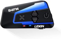 LEXIN B4FM Motorcycle Intercom, Helmet Headset for up to 10 Motorcycles with Range of 2000 m, DSP and CVC Noise Cancelling Motorcycle Helmet Communication System with Music Sharing Function