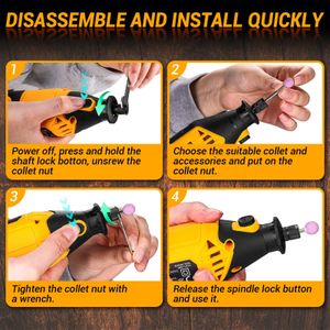 DEKOPRO 170W Rotary Tool Kit – Variable Speed Multi-Purpose Set