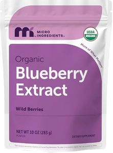 Organic Blueberry Extract Powder, 10oz | 100% Natural Fruit Powder | Freeze-Dried Wild Blueberries Source | No Sugar & Additives | Great Flavor for Drinks, Smoothie, & Beverages | Non-GMO & Vegan