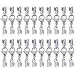 Cord End Cap for Jewelry Making with Lobster Clasps 4mm Stainless Steel Crimp End Tips for Necklace Bracelet Craft Making, Silver (20 Sets)