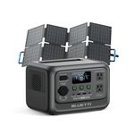 BLUETTI Solar Generator Elite 30 V2 with 60W Solar Panel (Ships Separately), 288Wh LiFePO4 Portable Power Station, 600W AC Outlets (1500W Power Lifting), for Camping, Home Use, Emergency