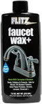 Flitz Faucet Wax Plus - 7.6oz Bottle of USA-Made, Water-Based Faucet Cleaner & Polisher for Water Stains, Fingerprints, & More - Metal Wax for Bronze, Nickel, Chrome, Brass - Granite Polish (1 Pack)