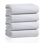 Graceaier Ultra Soft Bath Towels 4 Pack (28" x 56") - Quick Drying - - Microfiber Coral Velvet Highly Absorbent Towel for Bath Fitness, Bathroom, Sports, Yoga, Travel