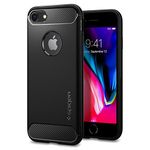 Spigen Rugged Armor Back Cover Case Compatible with iPhone 8/7 (TPU | Black)