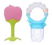 Lappu Silicone Fruit Shape Teether for Baby 6-12 Months| Baby Teether 3-6 Months Babies| Teether Teether for 6 to 12 Months Baby Bpa Free Combo Pack (Multi_38)