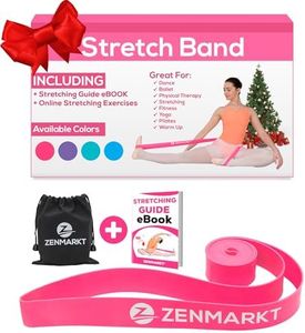 Zenmarkt Stretch Bands for Flexibility and Strength - Ballet Stretch Bands Ideal to Have as Dance Equipment in Every Competition - Suitable for Gymnastics, Cheerleading, and Pilates Training(Pink)