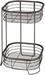 iDesign Forma Free Standing Bathroom or Shower Storage Shelves for Towels, Soap, Shampoo, Lotion, Accessories - 2 Tier, Bronze