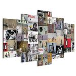 murando Canvas Wall Art 200x100 cm / 79"x40" Non-woven Canvas Prints Image Framed Artwork for Bedroom Living room Painting Picture Photo Home Decoration 5 pcs banksy collage i-C-0092-b-n