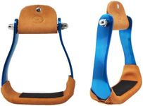 CHALLENGER Horse Western Saddle Tack Turquoise Barrel Racing Aluminium Stirrups 5181TR