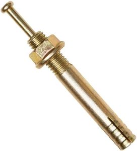 Wej-It Strike-It CP3460 Pin Drive Anchor, Steel, Yellow Dichromate Finish, Meets GSA FFS-325 Group II Type 4 Class 1, 3/4" Diameter, 6" Length (Pack Of 10)
