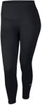 Nike Women's Fitted Polyester Tights (CU2917-010-1X_ Black, White_Xl)