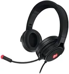 Cherry HC 2.2 Wired Headset for Gaming & Multimedia USB 7.1 Surround Sound Detachable Microphone Black 7 Foot Long Cord.