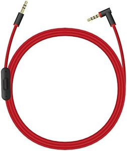 Beats Headphones Cord, 3.5mm Beats Replacement Cord, Replacement Audio Cable aux Cord for Beats by Dre Headphones Solo/Studio/Pro/Detox/Wireless/Mixr Headphones (Black/Red)