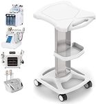 Salon Trolley Cart - Aluminum Mobile Trolley Stand Medical Rolling Carts for Ultrasonic Cavitation RF Machine Manicure Spa Shelf (White)